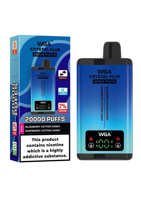 Buy Bulk Wholesale WGA Crystal Plus 20000 Disposable Vape Box of 10 - vapesourceuk
