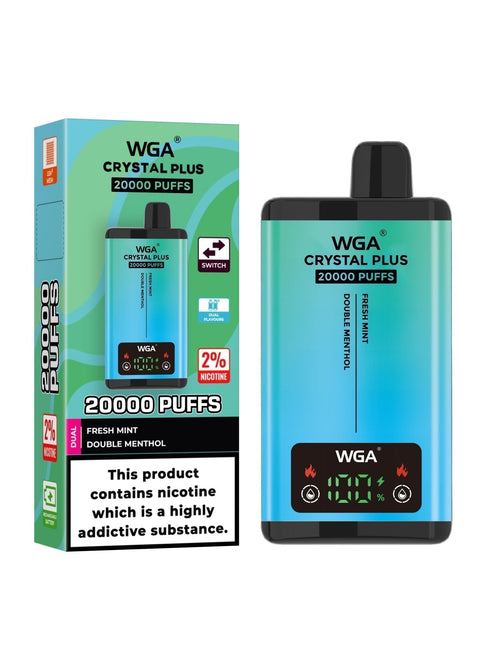 Buy Bulk Wholesale WGA Crystal Plus 20000 Disposable Vape Box of 10 - vapesourceuk