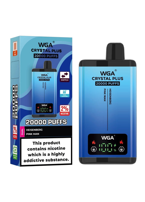 Buy Bulk Wholesale WGA Crystal Plus 20000 Disposable Vape Box of 10 - vapesourceuk
