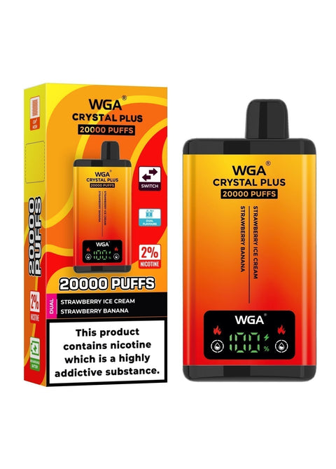 Buy Bulk Wholesale WGA Crystal Plus 20000 Disposable Vape Box of 10 - vapesourceuk