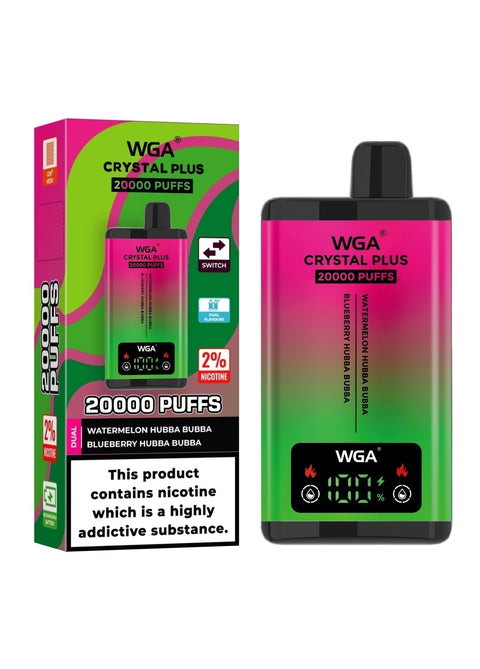 Buy Bulk Wholesale WGA Crystal Plus 20000 Disposable Vape Box of 10 - vapesourceuk