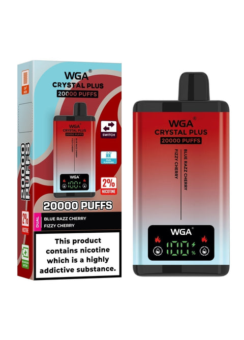 Buy Bulk Wholesale WGA Crystal Plus 20000 Disposable Vape Box of 10 - vapesourceuk