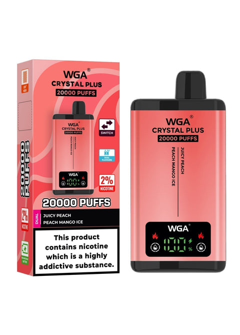 Buy Bulk Wholesale WGA Crystal Plus 20000 Disposable Vape Box of 10 - vapesourceuk