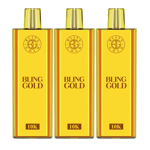 Buy Bulk Wholesale Bling Gold 10000 Disposable Vape Puff Pod Bar Pack of 10 - vapesourceuk