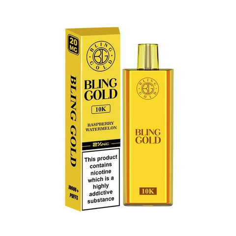 Buy Bulk Wholesale Bling Gold 10000 Disposable Vape Puff Pod Bar Pack of 10 - vapesourceuk