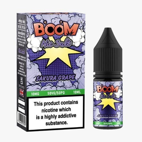 Buy Bulk Wholesale Boom Nic Salts 10ml E - liquids - Box of 5 - vapesourceuk