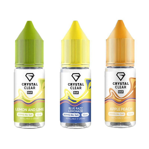 Buy Bulk Wholesale Crystal Clear Nic Salts 10ml - Pack of 10 - vapesourceuk