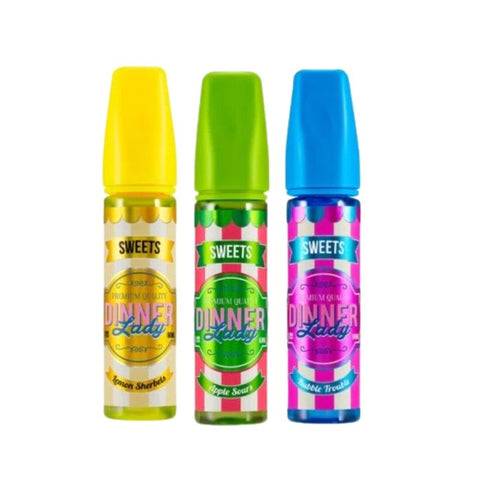 Buy Bulk Wholesale Dinner Lady Sweets 50ml Shortfill - vapesourceuk