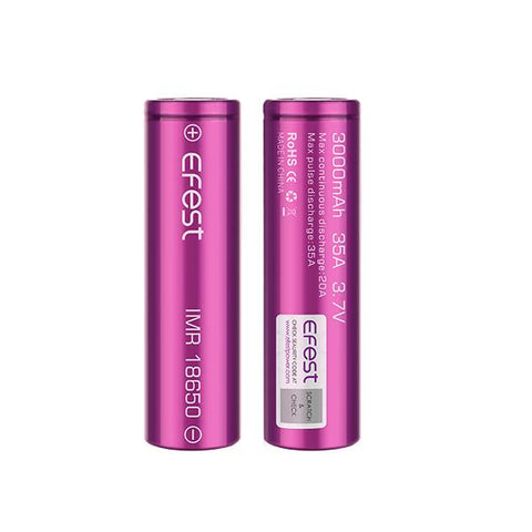 Buy Bulk Wholesale Efeast IMR 18650 3000mAh 35A Batteries - Pack of 2 - vapesourceuk