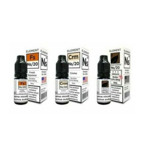 Buy Bulk Wholesale Element 10ML Nic Salt (Pack of 10) - vapesourceuk