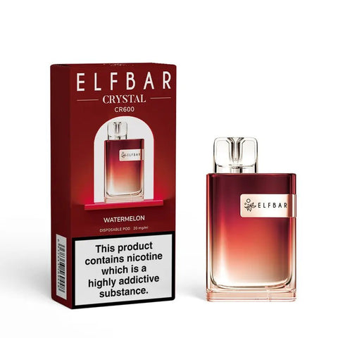 Buy Bulk Wholesale ELF Bar Crystal CR600 Disposable Vape Device Box of 10 - vapesourceuk
