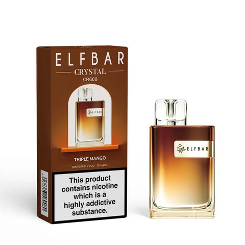 Buy Bulk Wholesale ELF Bar Crystal CR600 Disposable Vape Device Box of 10 - vapesourceuk
