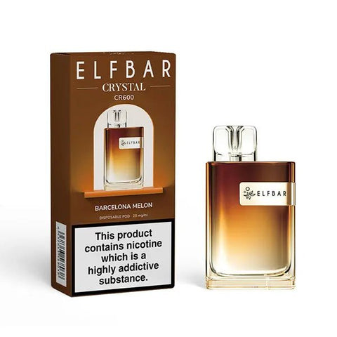 Buy Bulk Wholesale ELF Bar Crystal CR600 Disposable Vape Device Box of 10 - vapesourceuk