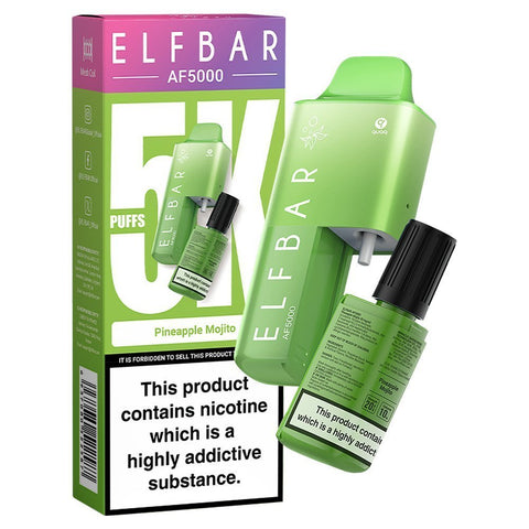 Buy Bulk Wholesale Elfbar AF5000 Puffs Disposable Vape Device - Box of 5 - vapesourceuk