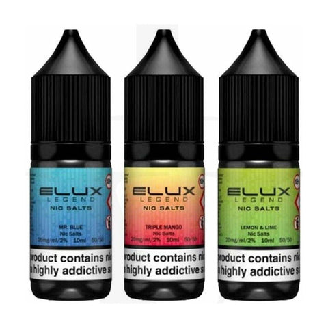 Buy Bulk Wholesale Elux Legend Nic Salts 10ml Box of 10 - vapesourceuk