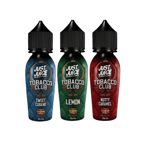 Buy Bulk Wholesale Just Juice Tobacco Club 50ml Shortfill - vapesourceuk