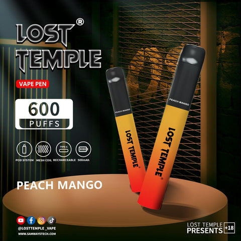 Buy Bulk Wholesale Lost Temple 600 Puffs Disposable Vape Device Kit Box of 10 - vapesourceuk