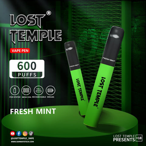 Buy Bulk Wholesale Lost Temple 600 Puffs Disposable Vape Device Kit Box of 10 - vapesourceuk