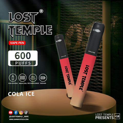 Buy Bulk Wholesale Lost Temple 600 Puffs Disposable Vape Device Kit Box of 10 - vapesourceuk