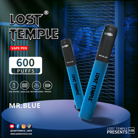 Buy Bulk Wholesale Lost Temple 600 Puffs Disposable Vape Device Kit Box of 10 - vapesourceuk