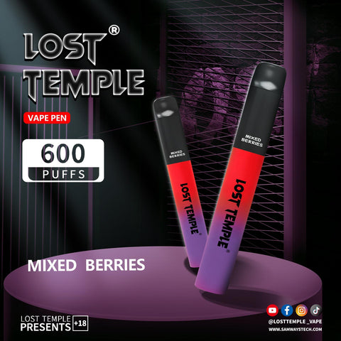 Buy Bulk Wholesale Lost Temple 600 Puffs Disposable Vape Device Kit Box of 10 - vapesourceuk