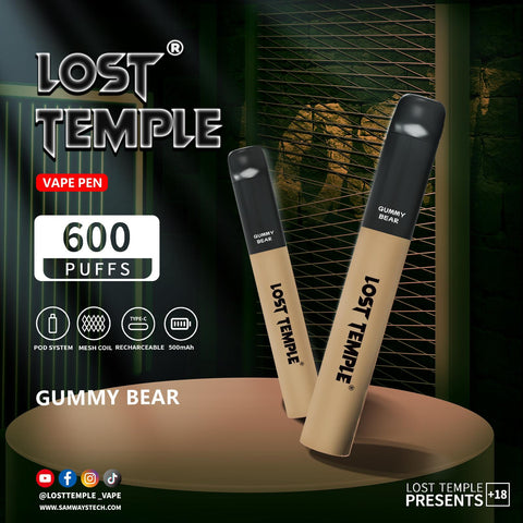Buy Bulk Wholesale Lost Temple 600 Puffs Disposable Vape Device Kit Box of 10 - vapesourceuk