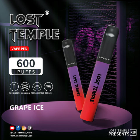 Buy Bulk Wholesale Lost Temple 600 Puffs Disposable Vape Device Kit Box of 10 - vapesourceuk