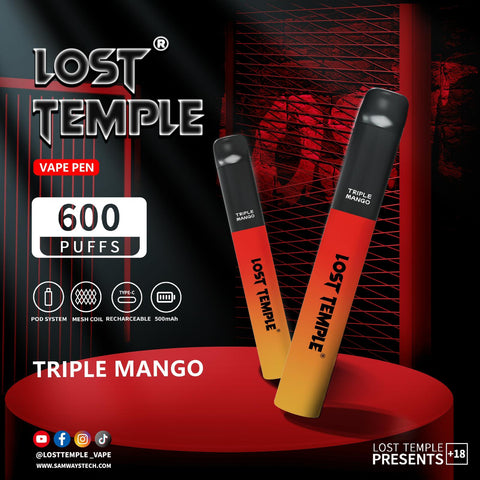 Buy Bulk Wholesale Lost Temple 600 Puffs Disposable Vape Device Kit Box of 10 - vapesourceuk