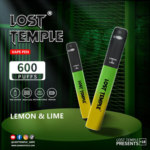 Buy Bulk Wholesale Lost Temple 600 Puffs Disposable Vape Device Kit Box of 10 - vapesourceuk