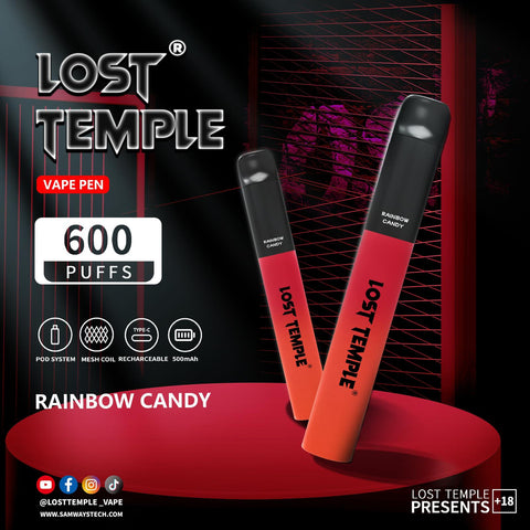 Buy Bulk Wholesale Lost Temple 600 Puffs Disposable Vape Device Kit Box of 10 - vapesourceuk