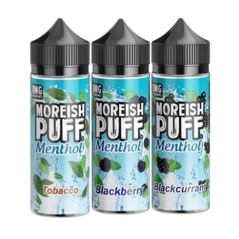 Buy Bulk Wholesale Moreish Puff Menthol 100ML Shortfill - vapesourceuk