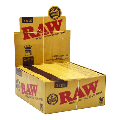 Buy Bulk Wholesale Raw - Classic King Size Slim Paper - Pack of 50 - vapesourceuk