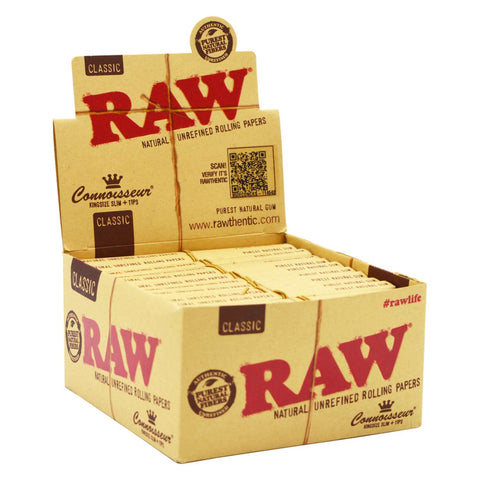 Buy Bulk Wholesale Raw - Connoisseur Classic Paper + Tips - Pack of 24 - vapesourceuk