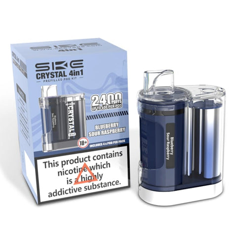 Buy Bulk Wholesale Ske Crystal 2400 Puffs 4 in 1 Disposable Vape Device - vapesourceuk
