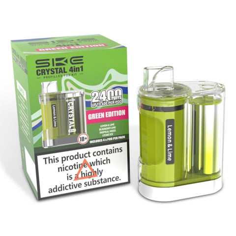 Buy Bulk Wholesale Ske Crystal 2400 Puffs 4 in 1 Disposable Vape Device - vapesourceuk
