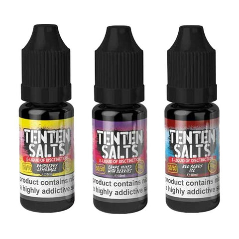 Buy Bulk Wholesale Ten Ten Nic Salts 10ml E - liquids - Box of 10 - vapesourceuk