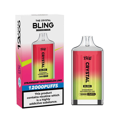 Buy Bulk Wholesale The Crystal Bling 12000 Puff Disposable Vape Bar Box of 5 - vapesourceuk