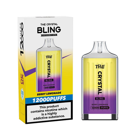 Buy Bulk Wholesale The Crystal Bling 12000 Puff Disposable Vape Bar Box of 5 - vapesourceuk