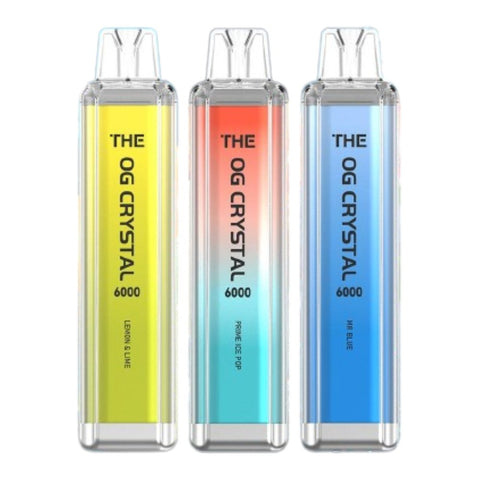 Buy Bulk Wholesale The OG Crystal 6000 Puffs Disposable Vape Box of 10 - vapesourceuk