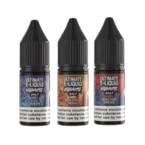 Buy Bulk Wholesale Ultimate E - Liquid Villains 10ML Nic Salt (Pack of 10) - vapesourceuk