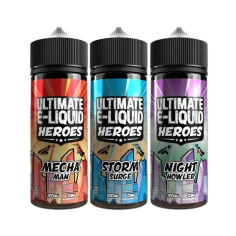 Buy Bulk Wholesale Ultimate Puff Heroes 100ML Shortfill - vapesourceuk