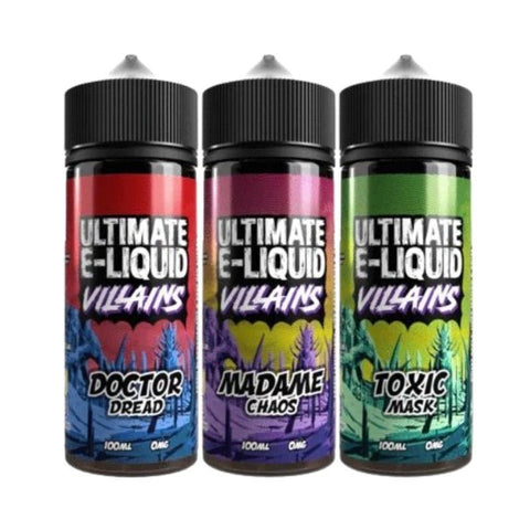 Buy Bulk Wholesale Ultimate Puff Villains 100ML Shortfill - vapesourceuk