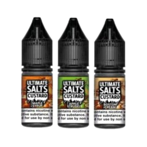 Buy Bulk Wholesale Ultimate Salts Custard 10ML Nic Salt (Pack of 10) - vapesourceuk
