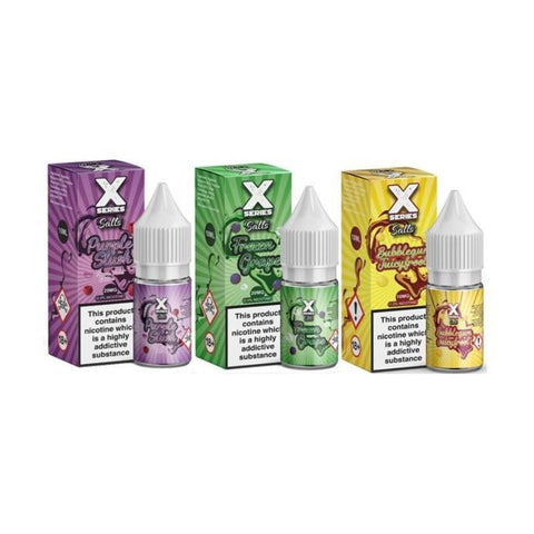 Buy Bulk Wholesale X Series 10ML Nic Salt (Pack of 10) - vapesourceuk